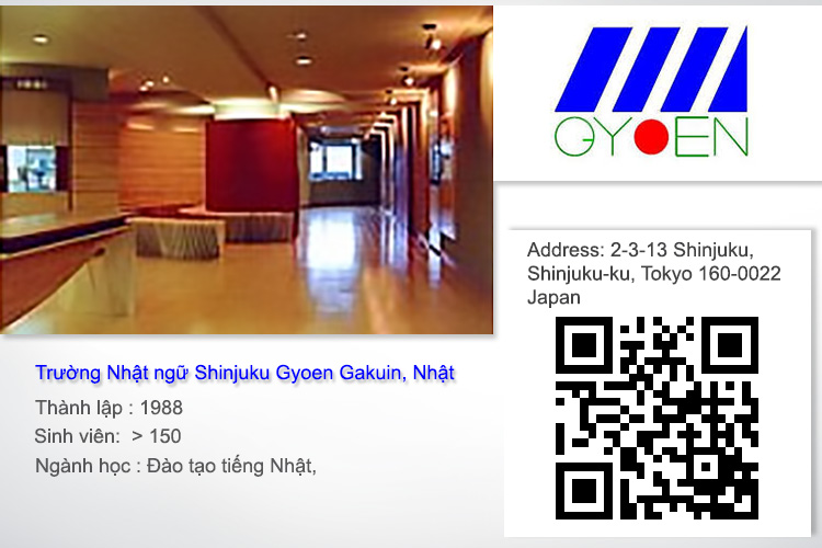 Trường nhật ngữ Shinjuku Gyoen Gakuin, Nhật Bản